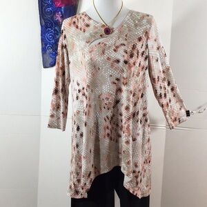 Clara Sun Woo pink snakeskin tunic XS